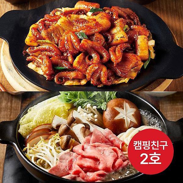  [마이셰프] 캠핑친구 간편밀키트 2호 (소고기샤브샤브/매콤 주꾸미 삼겹살)
