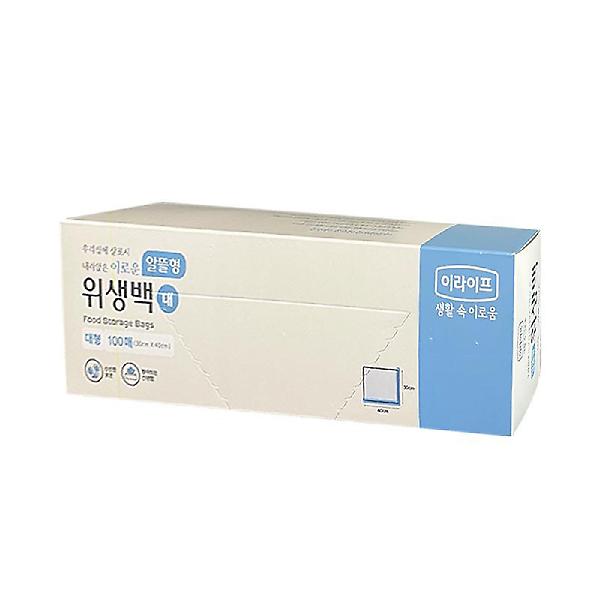  롯데 이라이프 알뜰 위생팩 대형 30x40 100입