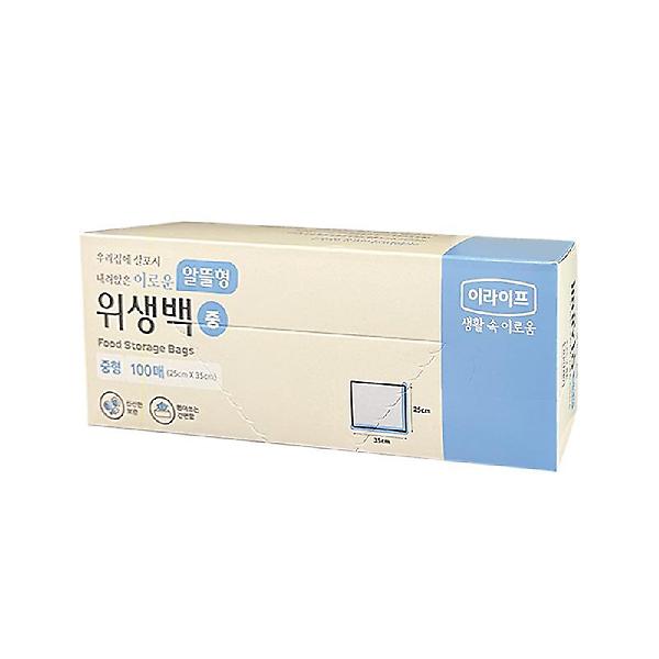  롯데 이라이프 알뜰 위생팩 중형 25x35 100입