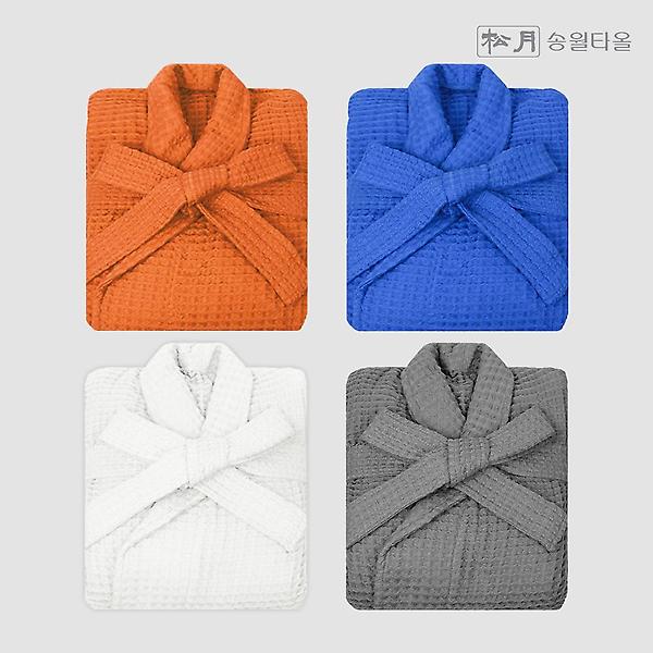  송월타올 와플 레이어 샤워 목욕 가운 로브-L
