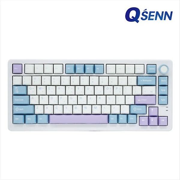  큐센 Q75 PBT 풀윤활 가스켓 유무선 기계식 키보드 블루퍼플 퍼플축 V1