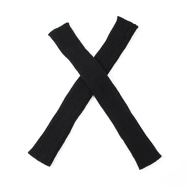  골지 니트 롱 암워머(블랙)