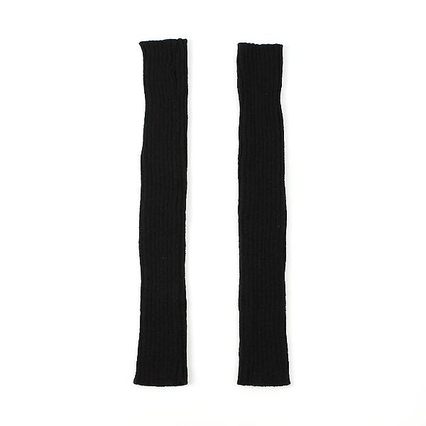  골지 니트 롱 암워머(블랙)