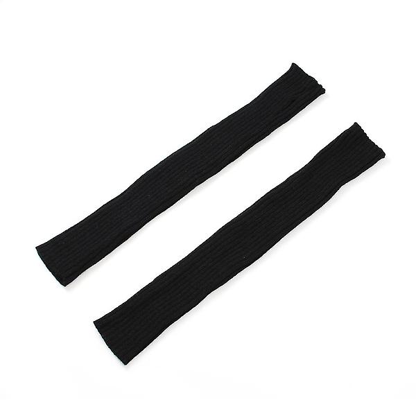  골지 니트 롱 암워머(블랙)