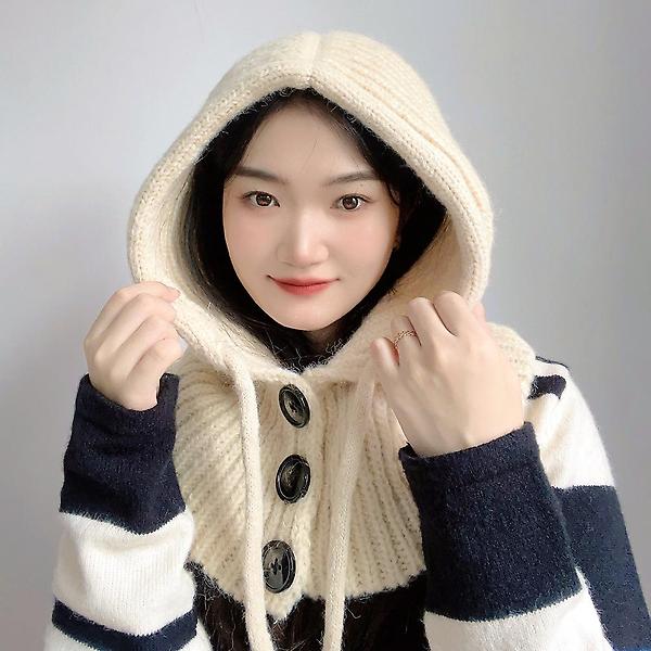  뉴윈터 니트 후드 넥워머(아이보리)