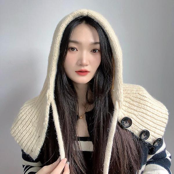 뉴윈터 니트 후드 넥워머(아이보리)