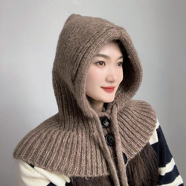  뉴윈터 니트 후드 넥워머(브라운)