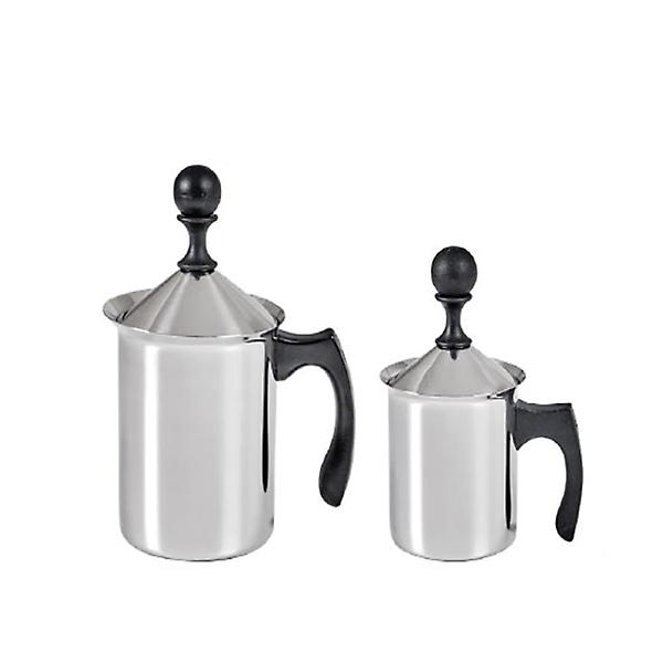  오리스타 수동 우유거품기 400ml 스텐 이중망 라떼 스티머