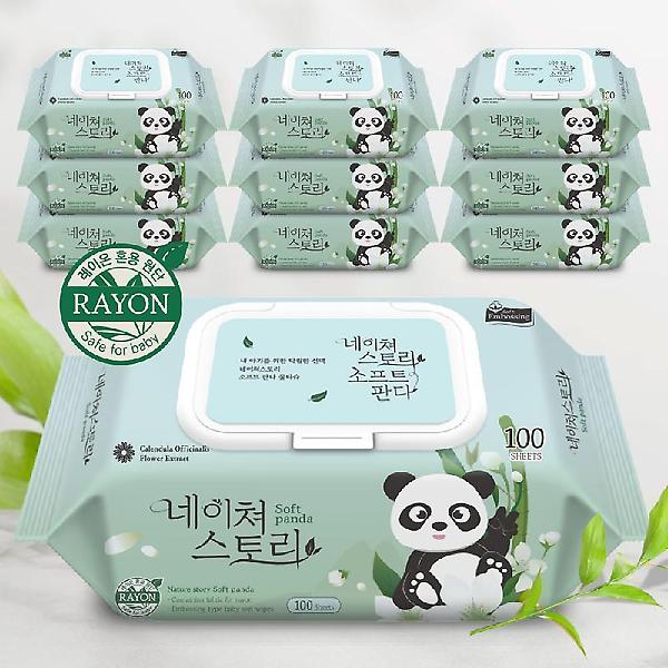  부드러운 대용량 물티슈 PAN 100매 5팩+5팩