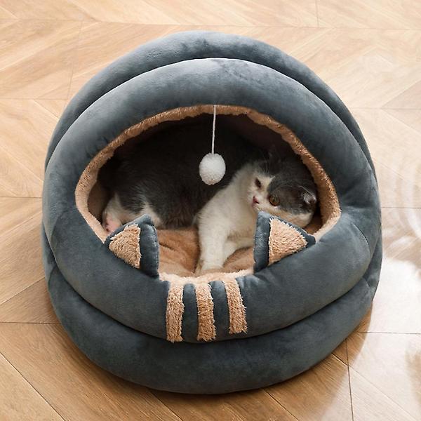  러브펫 고양이 쿠션방석 동굴하우스(50cm) (그레이)