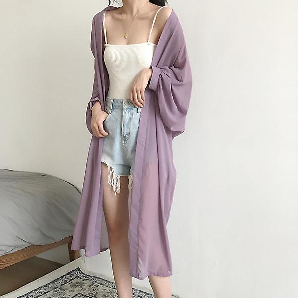  루즈핏 로브 롱가디건(L) 여자가디건 오픈 시스루