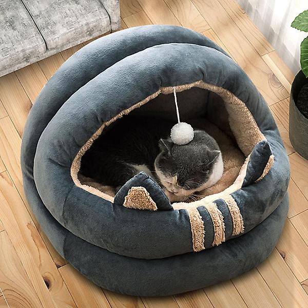  러브펫 고양이 쿠션방석 동굴하우스(40cm) (그레이)