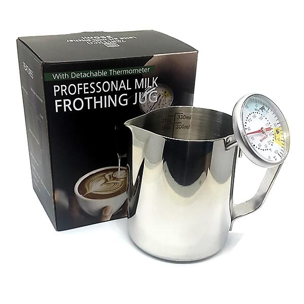  제니스코 우유 스팀피쳐 온도계형 샤프 600ml S600T 밀크저그