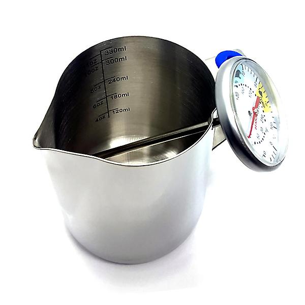  제니스코 우유 스팀피쳐 온도계형 샤프 600ml S600T 밀크저그