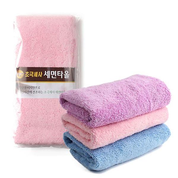  초극세사 세면타올/수건 1p 40X80 세안타올(색상랜덤)