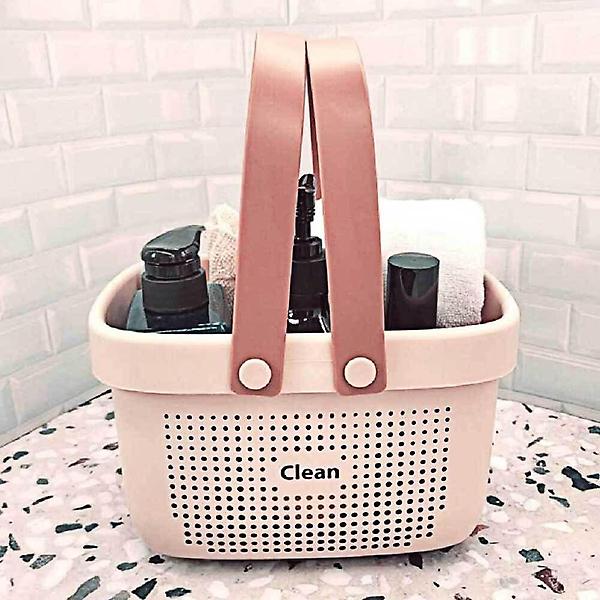  펀칭 분홍 목욕바구니 수영장목욕바구니 헬스