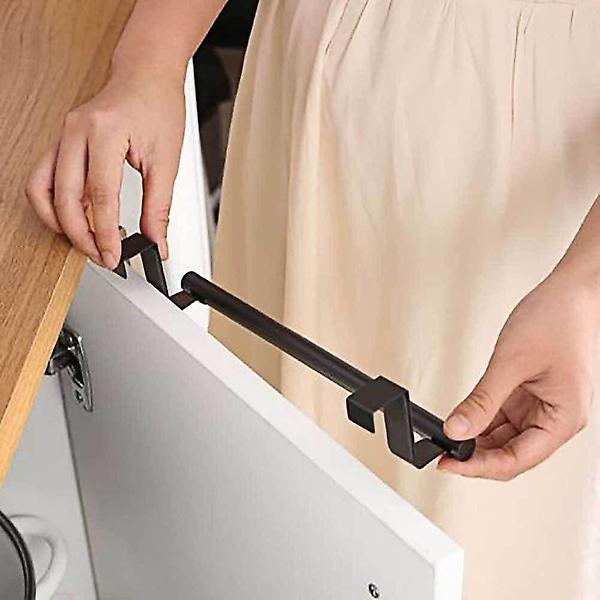  스테인리스 무타공 수건걸이 주방 블랙 대형 화장실