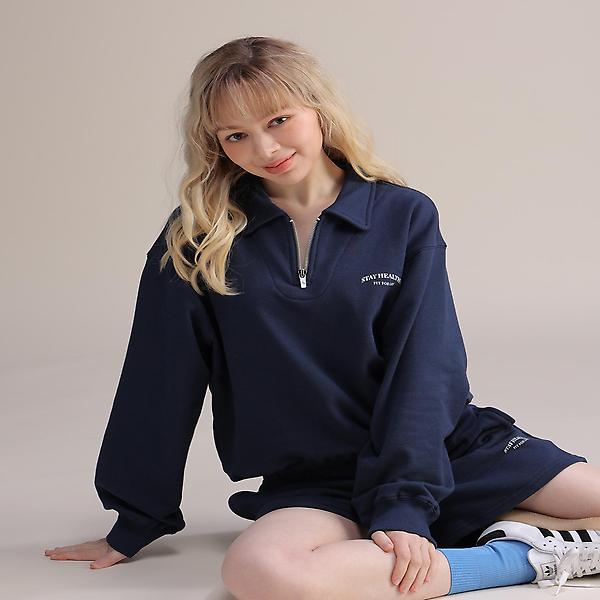  25P 스테이 로고 카라 집업 스웨트셔츠 25B41210NY