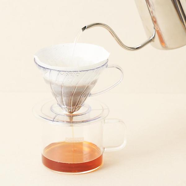  하리오 V60 커피 드리퍼 웨이브 투명 (VD-01T) 1-2인용