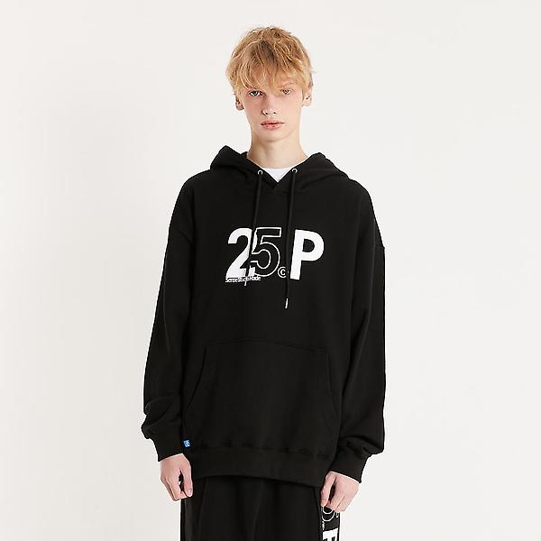  25P 센스 로고 후디 25PU3FHDBK