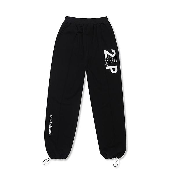  25P 센스 로고 스웨트 조거 팬츠 25PU3SPTBK