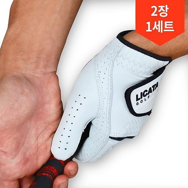  2장1세트 리카타 프리미엄 올양피 남성 여성 골프장갑 GGMS91051FR