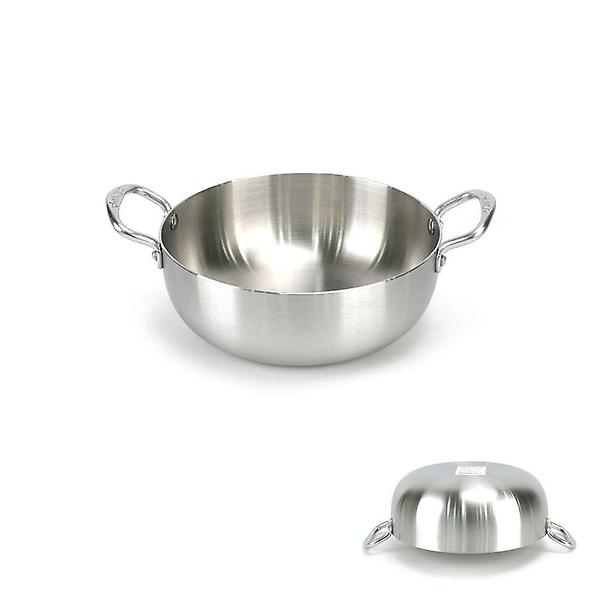  인덕션겸용 스텐 삼중 샤브샤브 양수냄비 (3호)