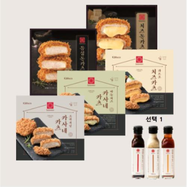 (사보텐) 돈카츠샘플러(등심1,치즈1,오리지널카사네1,마늘치즈1,콰트로치즈1)+소스 3종 중 택 1