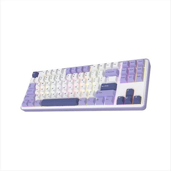  COX C87 유무선 기계식 키보드 화이트 퍼플 (용과축)