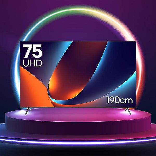  루컴즈 25년형 75 구글 5.0 스마트TV DLG 120Hz 190cm T7505CUG 4K UHD TV 스탠드 기사방문설치
