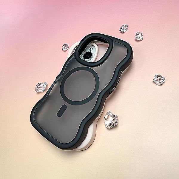  아이폰14프로 맥세이프 물결 웨이브 매트 케이스