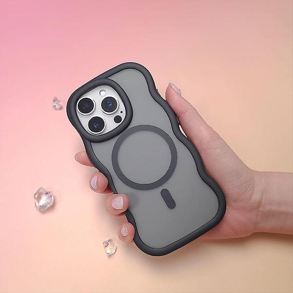  아이폰16프로 맥세이프 물결 웨이브 매트 케이스