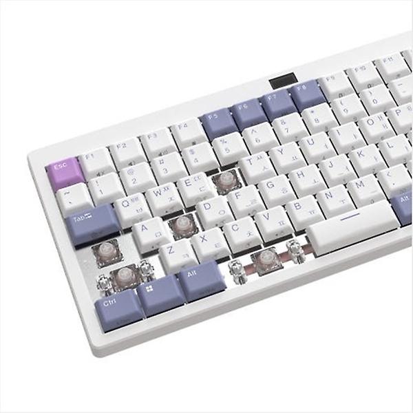  앱코 LKN84BT 8K 로우 프로파일 슬림 유무선 무접점 키보드 화이트 35g