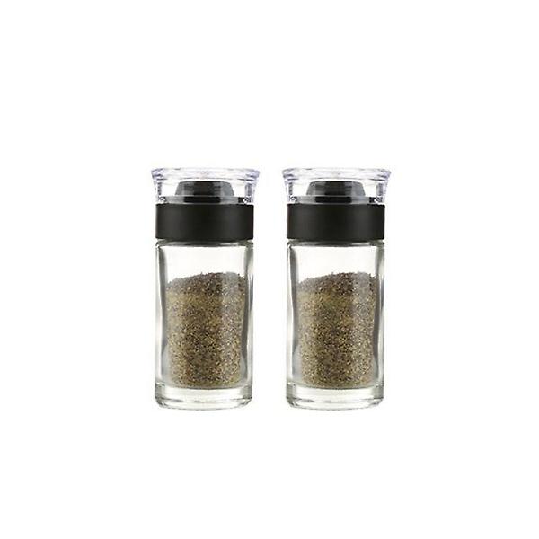 가루 조미료 소금 후추통 블랙 50ml 2P 스탠드 없음