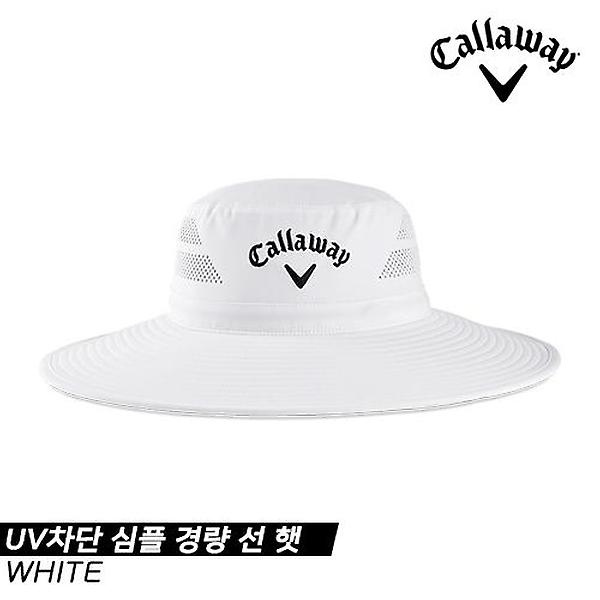 [캘러웨이코리아정품]2022 캘러웨이 UV 차단 심플 경량 선햇(SUN HAT) 골프모자[화이트][남성용]