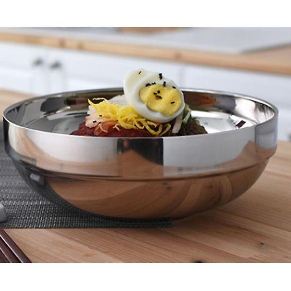  이딜리 스텐 면기 이중진공 냉면기 대접 그릇 대 22cm