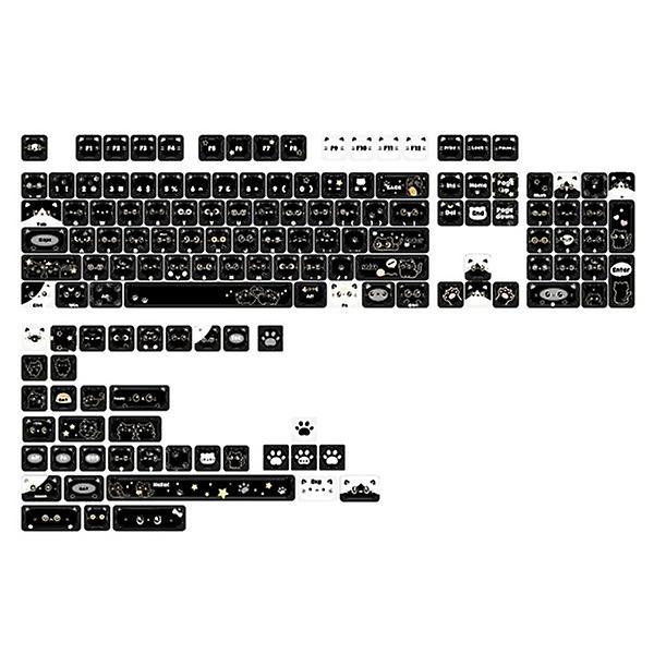  SPM Soulcat 고함량 PBT 염료승화 영문 키캡 142키 커스텀키보드 교체용 (검은고양이 네로)