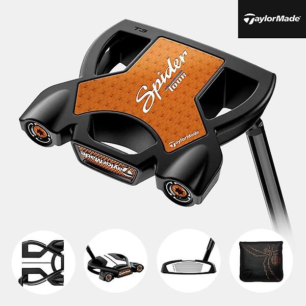  2025 테일러메이드 스파이더 투어 블랙 퍼터[남여공용][숏 슬랜트][SUPER STROKE PISTOL GT 1.0]
