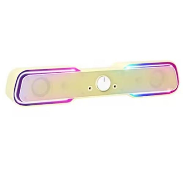  로이체 RGB LED 게이밍 사운드바 RSB-G5000 엘로우