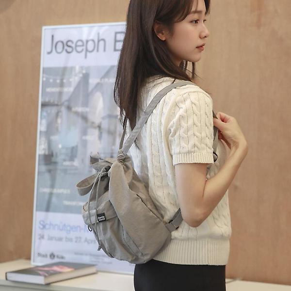  2way 나일론 스트링 미니 백팩 가벼운 경량 여행용 백팩