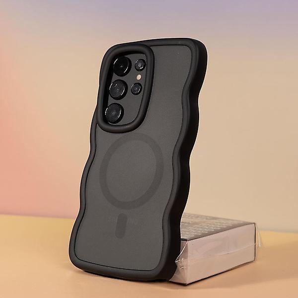  갤럭시 S25 맥세이프 물결 웨이브 매트 하드 케이스