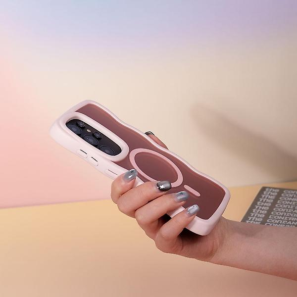  갤럭시 S25 맥세이프 물결 웨이브 매트 하드 케이스