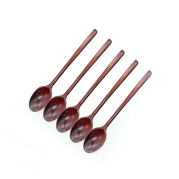  옻칠 숟가락 5P 원목 나무 천연옻칠 식기 세트