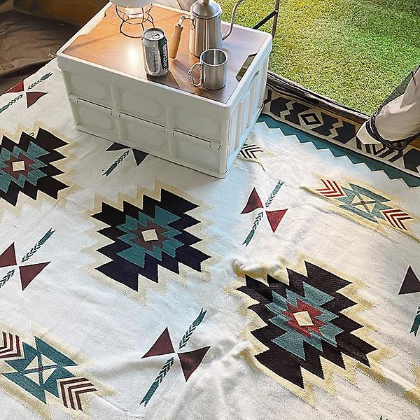  에스닉 캠핑 러그 담요(98x188cm) 피크닉매트