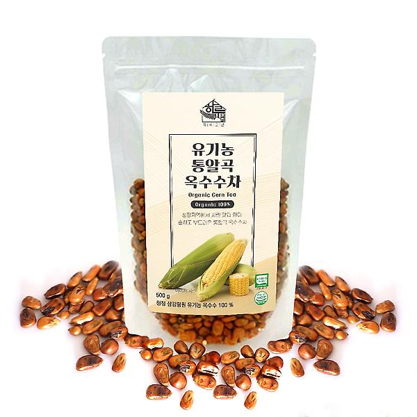  하루곳간 유기농 통알곡 볶은 옥수수차 500g 곡물차