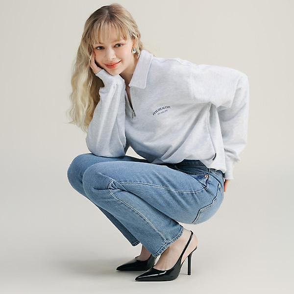  25P 스테이 로고 카라 집업 스웨트셔츠 25B41210WM