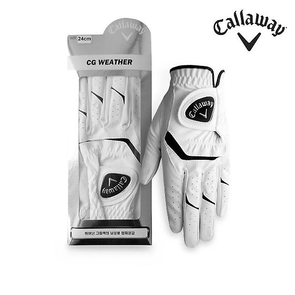  [캘러웨이코리아정품]2021 캘러웨이 CG 올 웨더(ALL WEATHER) 합피 골프장갑[남성/왼손착용][화이트/블랙]