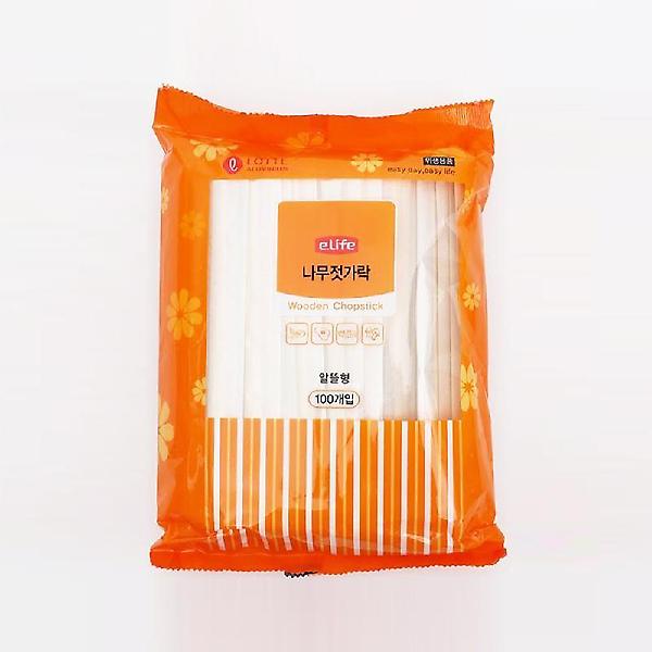  롯데 이라이프 나무젓가락 18cm 100p