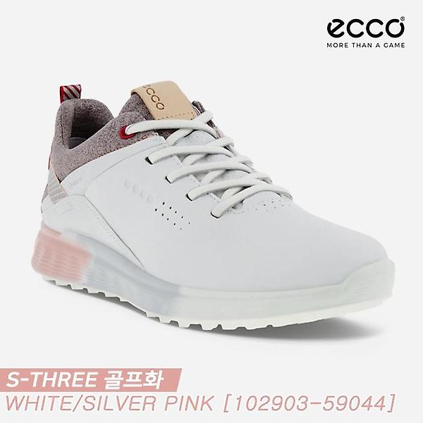  [에코코리아정품]2022 에코 S 쓰리 골프화[102903-59044][화이트/실버핑크][여성용]