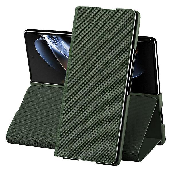  갤럭시 폴드7 케블라 패턴 스탠딩 레더 케이스